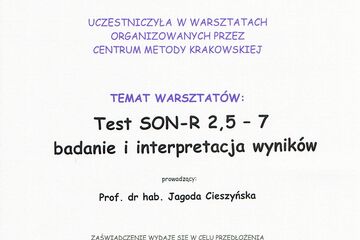 Test SON-R 2,5-7 badanie i interpretacja wyników 
