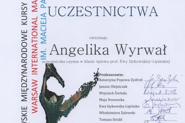 XI Warszawskie Międzynarodowe Kursy Mistrzowskie im. Macieja Paderewskiego, Warszawa