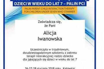 Terapia interakcyjna rodzic – dziecko dla jąkających się dzieci w wieku do 7lat – Palin PCI 